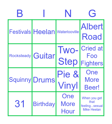 *** BIRTHDAY BINGO *** Bingo Card