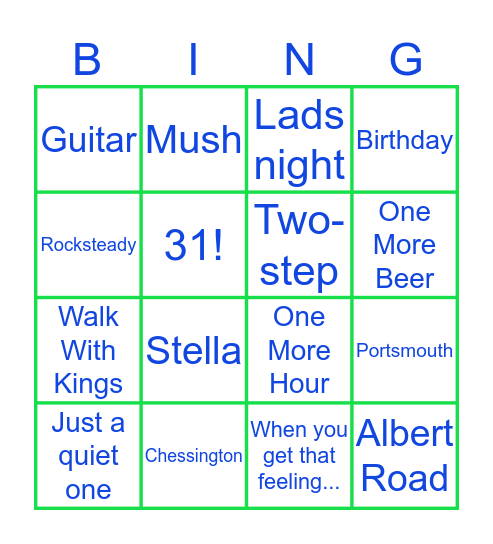 *** BIRTHDAY BINGO *** Bingo Card