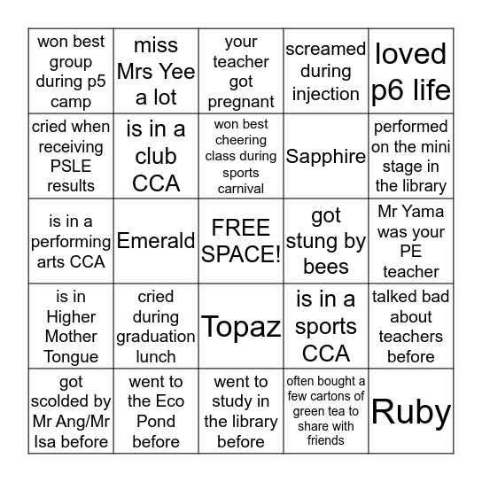 Bingo Card