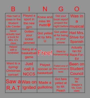 NEW COVENANT BINGO! Bingo Card