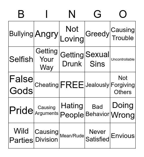 KINGDOM  B I N G O Bingo Card