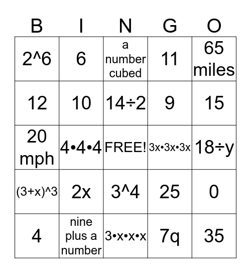 Chapter 1.1-1.3 BINGO Card