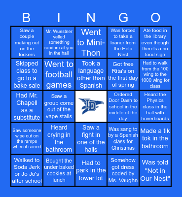 LOWER DAUPHIN BINGO Card