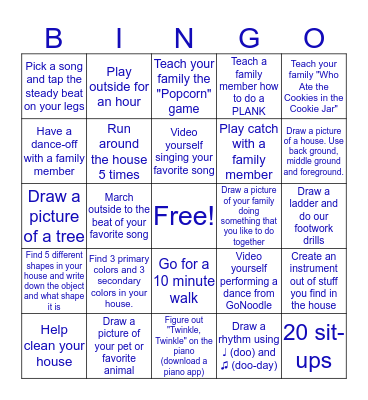 SE Specials Bingo Card