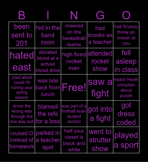 Rocket Bingo! Bingo Card