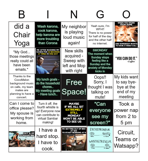 Let's Bingo the Hackathon! Bingo Card