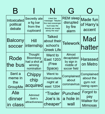 LCWS Bingo Card