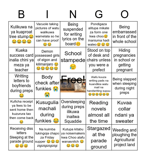 Nembu Bingo Card