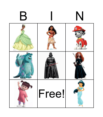 Reese, Nina, & Katie Disney Bingo! Bingo Card