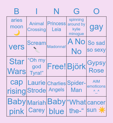 Daniel Bingo Card