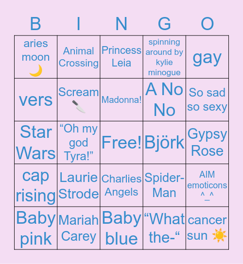 Daniel Bingo Card