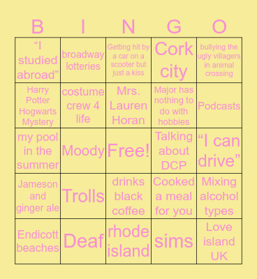 LAUREN BINGO Card