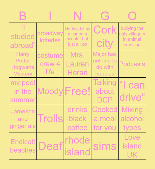 LAUREN BINGO Card