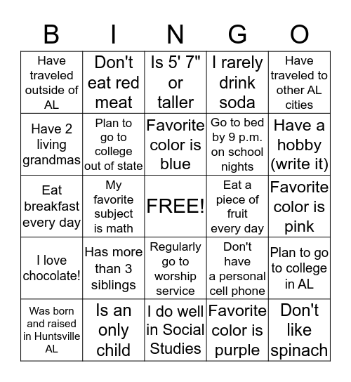 Advisory Group Bingo Card Bingo Card