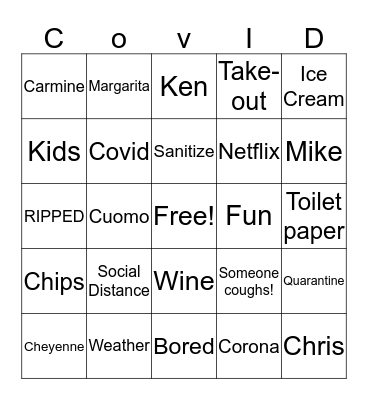 Zoom Squad Bingo Card