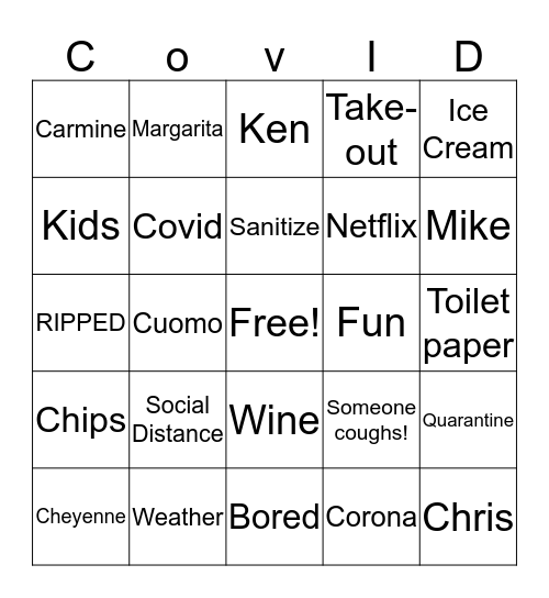 Zoom Squad Bingo Card