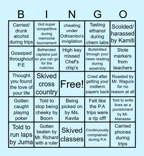 MJLA BINGO Card