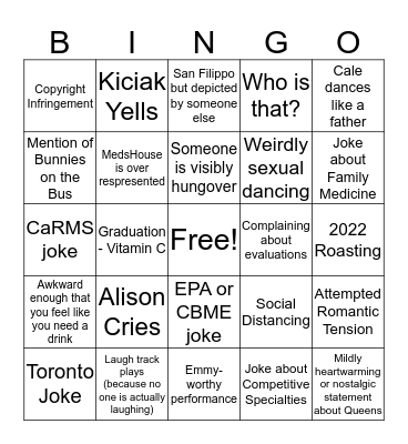 MVN 2020 Bingo Card