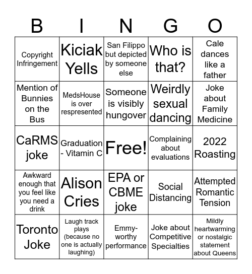 MVN 2020 Bingo Card