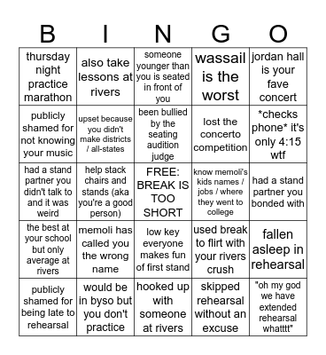 RYO BINGO Card