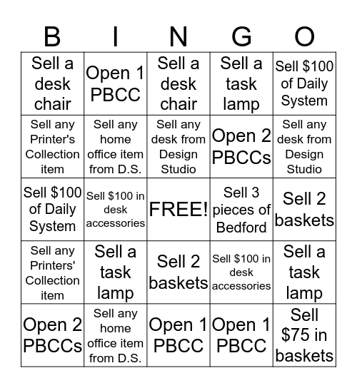 Home Office BINGO! Bingo Card