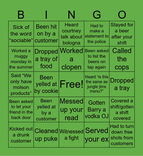 Shamrock City ☘️🍺 Bingo Card