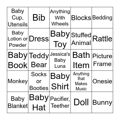 BABY BINGO Card