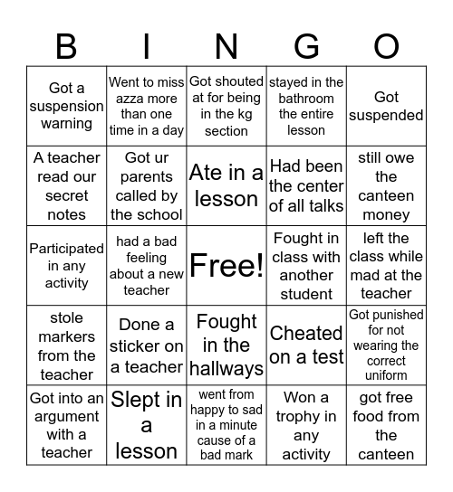 bingo iis Bingo Card