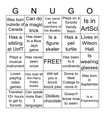Bingo Card