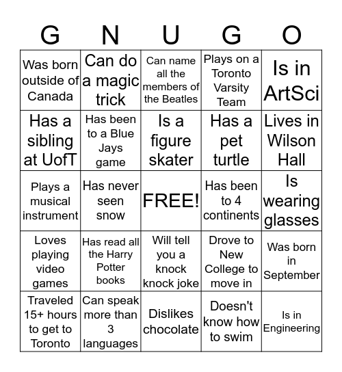 Bingo Card