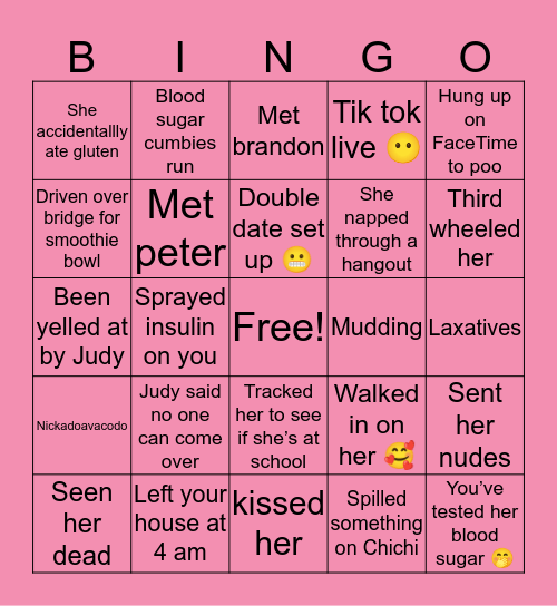 KELSEY Bingo Card
