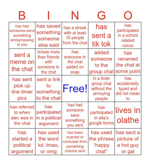 THE REAL HOUSEWIVES OF KANSAS Bingo Card