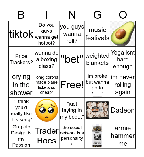 Brittany Bingo Card