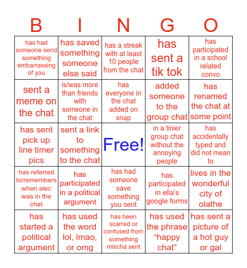 THE REAL HOUSEWIVES OF KANSAS Bingo Card