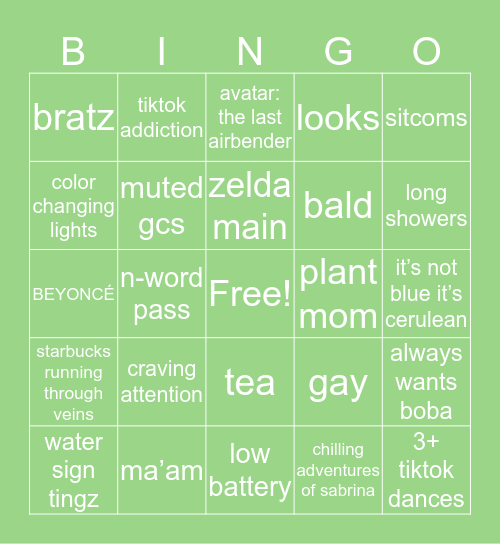 josh Bingo Card