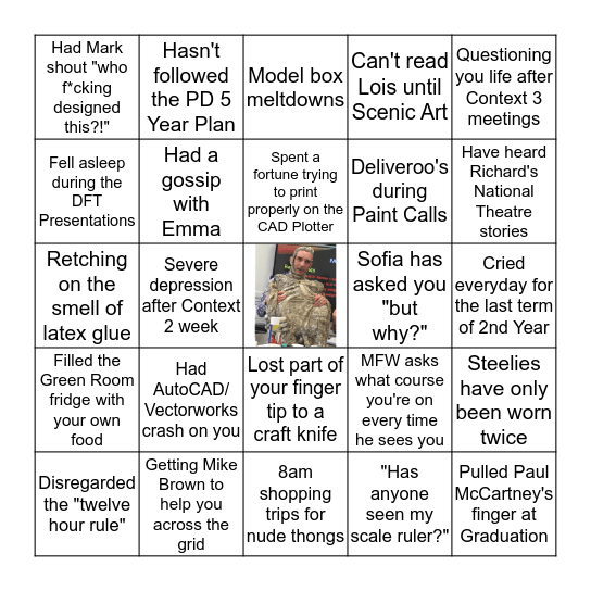 TPD Bingo Card