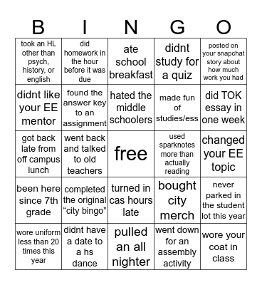 Bingo Card