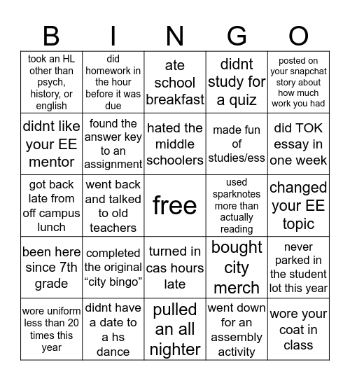 Bingo Card