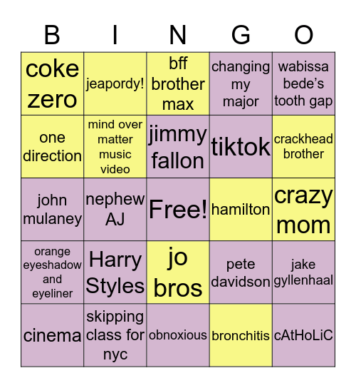 Molly :) Bingo Card