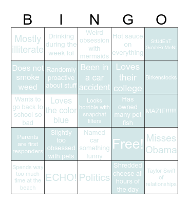 ... Bingo Card