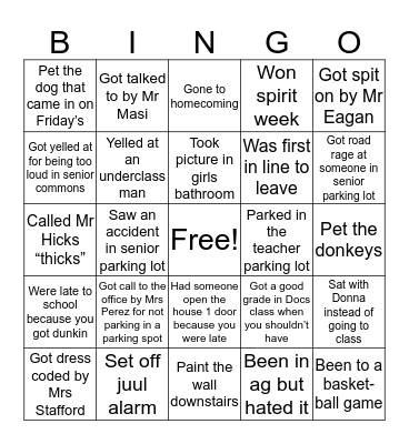 NORTHWESTERN Bingo Card