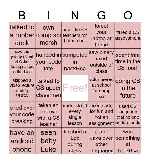 ATCS BINGO Card