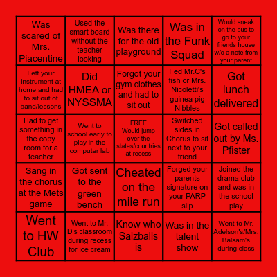 MONTAUK SCHOOL Bingo Card