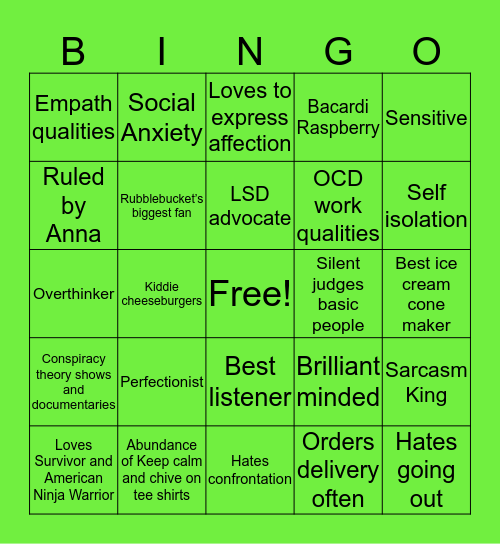 Matt Fogarty Bingo Card