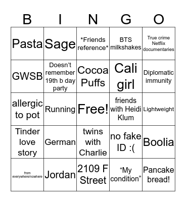 Julia! Bingo Card