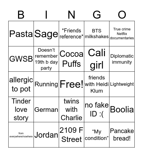 Julia! Bingo Card