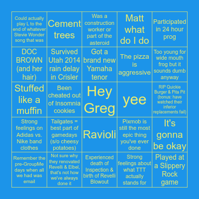 MMB TENOR BINGO: 2014-2017 ERA                SPECIAL EDITION Bingo Card