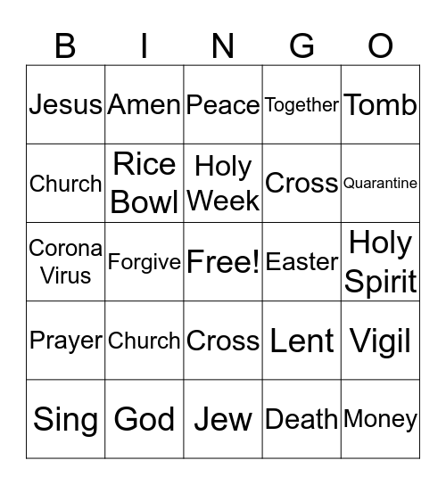 Fr. Mike Bingo Card