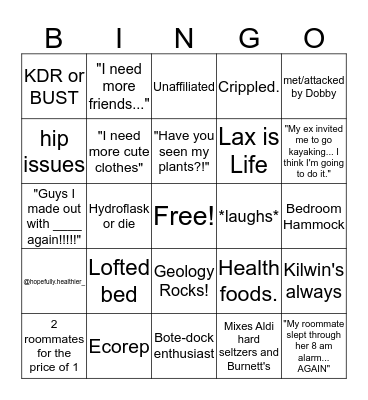 Selwyn Bingo Card