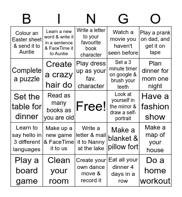 JADE'S QUARANTINE Bingo Card